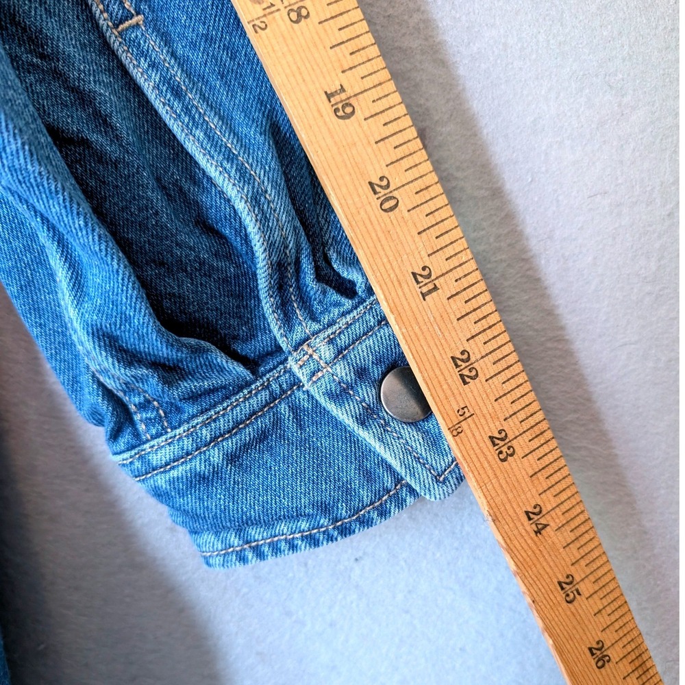 Old Navy x Christopher John Rogers Denim Chore Jacket Blue Utility Womens Large - Picture 9 of 10